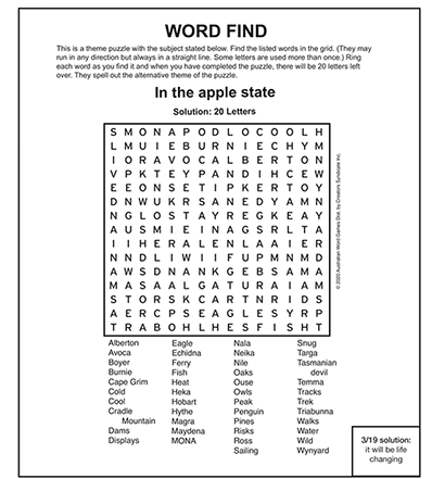 Find a deals word puzzles